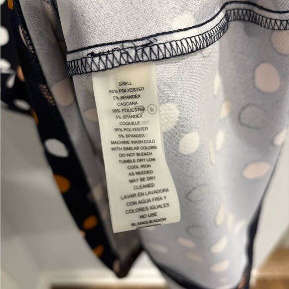 Vince Camuto Navy and White Classic Polka Dot Midi Dress - Picture 11 of 12